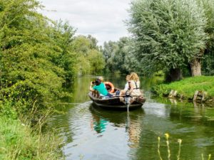 Ferry ride on a watergang in the Marais Audomarois