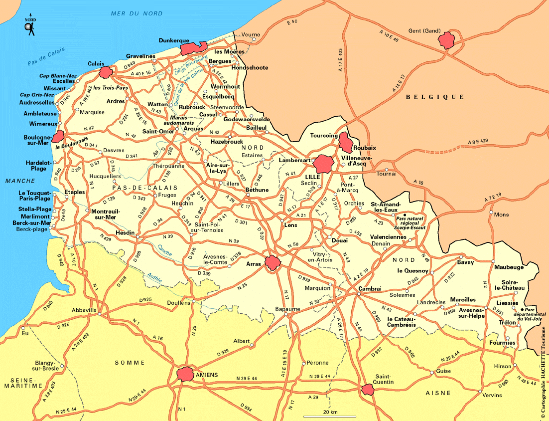 Carte du pas-de-calais